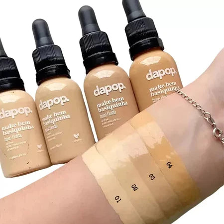 Base Fluída Make Bem Basiquinha - Dapop,Efeito aveludado,Efeito natural