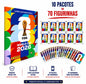 Kit Álbum Copa Do Mundo FIFA 2026 Brochura + 70 Figurinhas 10 Pacotes Colecionáveis Original
