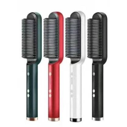 Escova Alisadora Bivolt 5 em 1 - Alisa, Hidrata, Modela, Alinha e Anti-Frizz