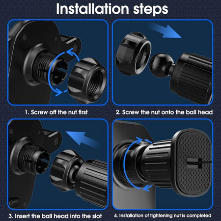 Suporte Veicular Carro Para Celular 360 ° Giratório Universal Multifuncional Ventilacao Ar