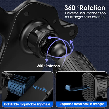Suporte Veicular Carro Para Celular 360 ° Giratório Universal Multifuncional Ventilacao Ar