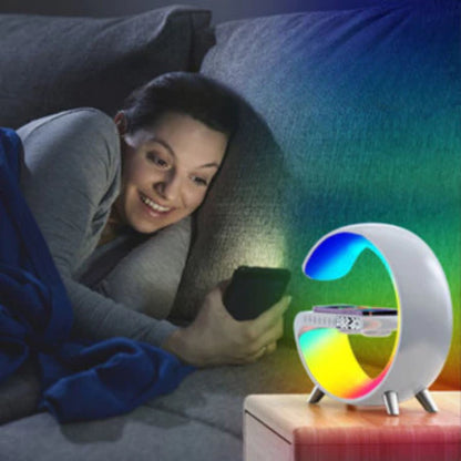 G-speaker Luminária Caixinha De Som Carregador Por Indução Sem Fio Alto-falante Via Bluetooth