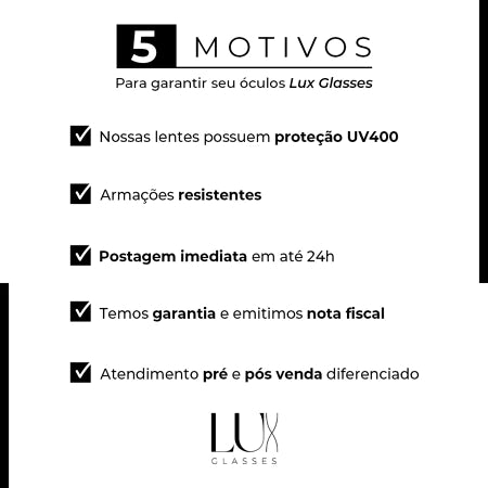 Óculos De Sol Escuro Masculino Quadrado Estiloso Lux Top