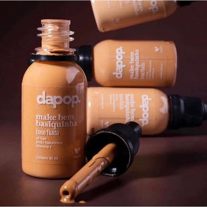 Base Fluída Make Bem Basiquinha - Dapop,Efeito aveludado,Efeito natural