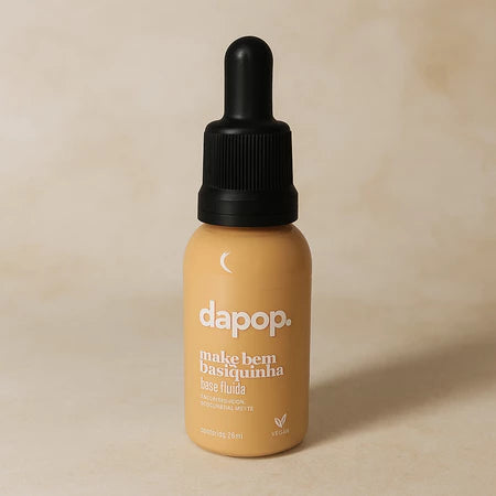 Base Fluída Make Bem Basiquinha - Dapop,Efeito aveludado,Efeito natural