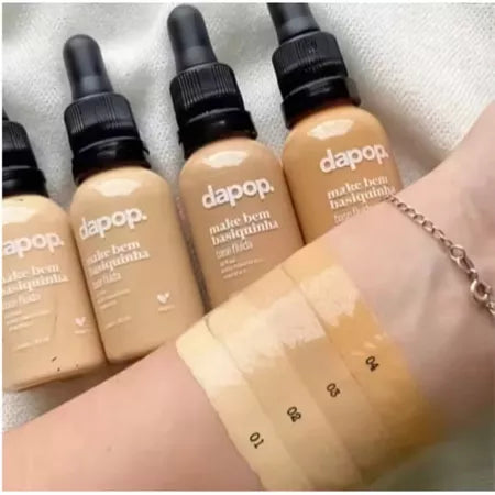 Base Fluída Make Bem Basiquinha - Dapop,Efeito aveludado,Efeito natural