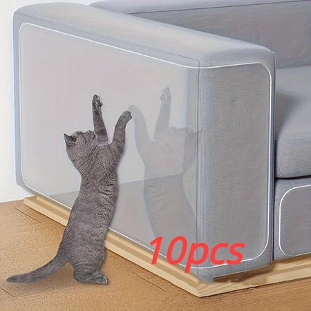 10pcs Filme anti arranhador arranhão para cantos - protetor de arranhões transparente flexível gato protege móveis sofá