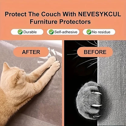 10pcs Filme anti arranhador arranhão para cantos - protetor de arranhões transparente flexível gato protege móveis sofá