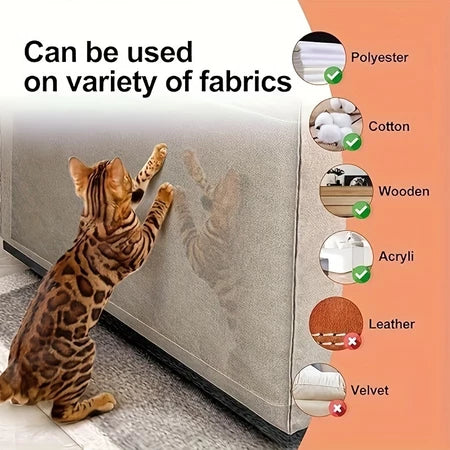 10pcs Filme anti arranhador arranhão para cantos - protetor de arranhões transparente flexível gato protege móveis sofá