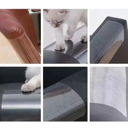 10pcs Filme anti arranhador arranhão para cantos - protetor de arranhões transparente flexível gato protege móveis sofá