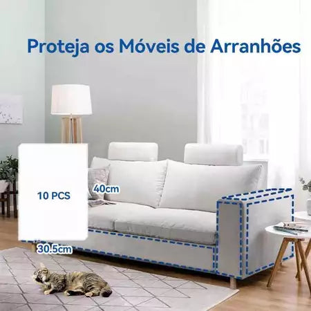 10pcs Filme anti arranhador arranhão para cantos - protetor de arranhões transparente flexível gato protege móveis sofá