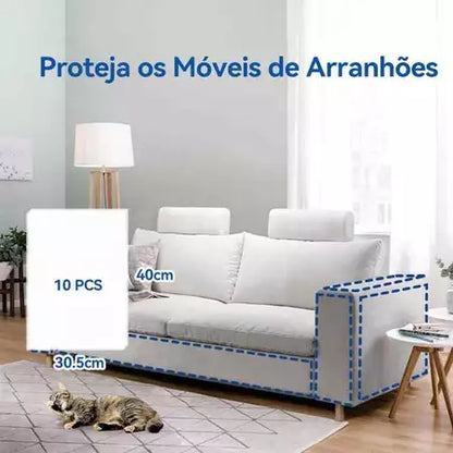 10pcs Filme anti arranhador arranhão para cantos - protetor de arranhões transparente flexível gato protege móveis sofá