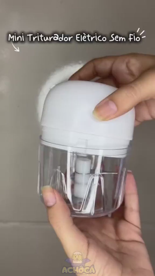 Mini Processador Triturador Sem Fio Elétrico De Alimentos Para Legumes Alho Gengibre 250ML