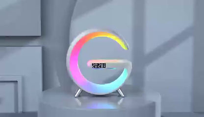 G-speaker Luminária Caixinha De Som Carregador Por Indução Sem Fio Alto-falante Via Bluetooth