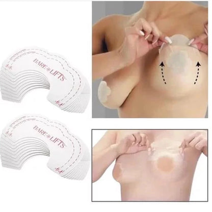 Adesivo10 Pçs em Silicone Fita Adesiva Invisível Elevador do Peito Bare Lifts