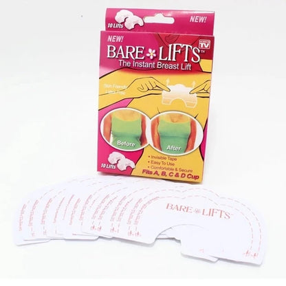 Adesivo10 Pçs em Silicone Fita Adesiva Invisível Elevador do Peito Bare Lifts