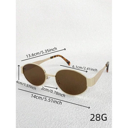 2 peças Óculos de Moda Feminina com Armação Metálica Oval e hexagonal Novos Óculos moda de Estilo vintage dia a dia Y2K