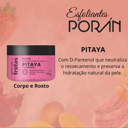 Esfoliante Corpo e Rosto de Frutas Porán Linha Bem Me Quero 240g Vegano