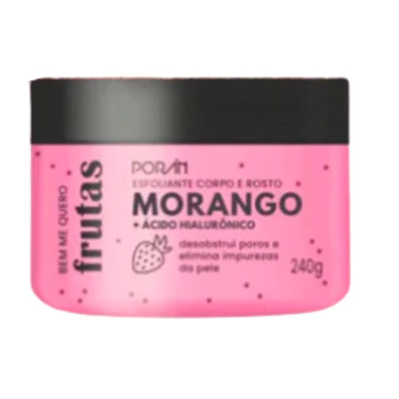 Esfoliante Corpo e Rosto de Frutas Porán Linha Bem Me Quero 240g Vegano