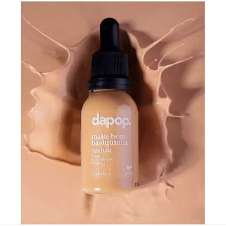 Base Fluída Make Bem Basiquinha - Dapop,Efeito aveludado,Efeito natural