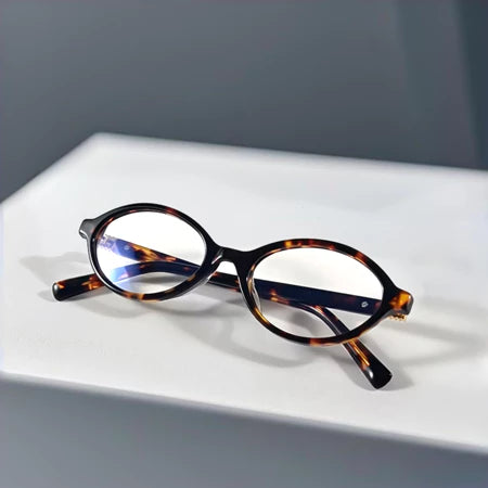 Óculos Ovais Pequenos-UV400 E Luz Anti-Azul Para Estudantes/Escritório , Armações De Moda
